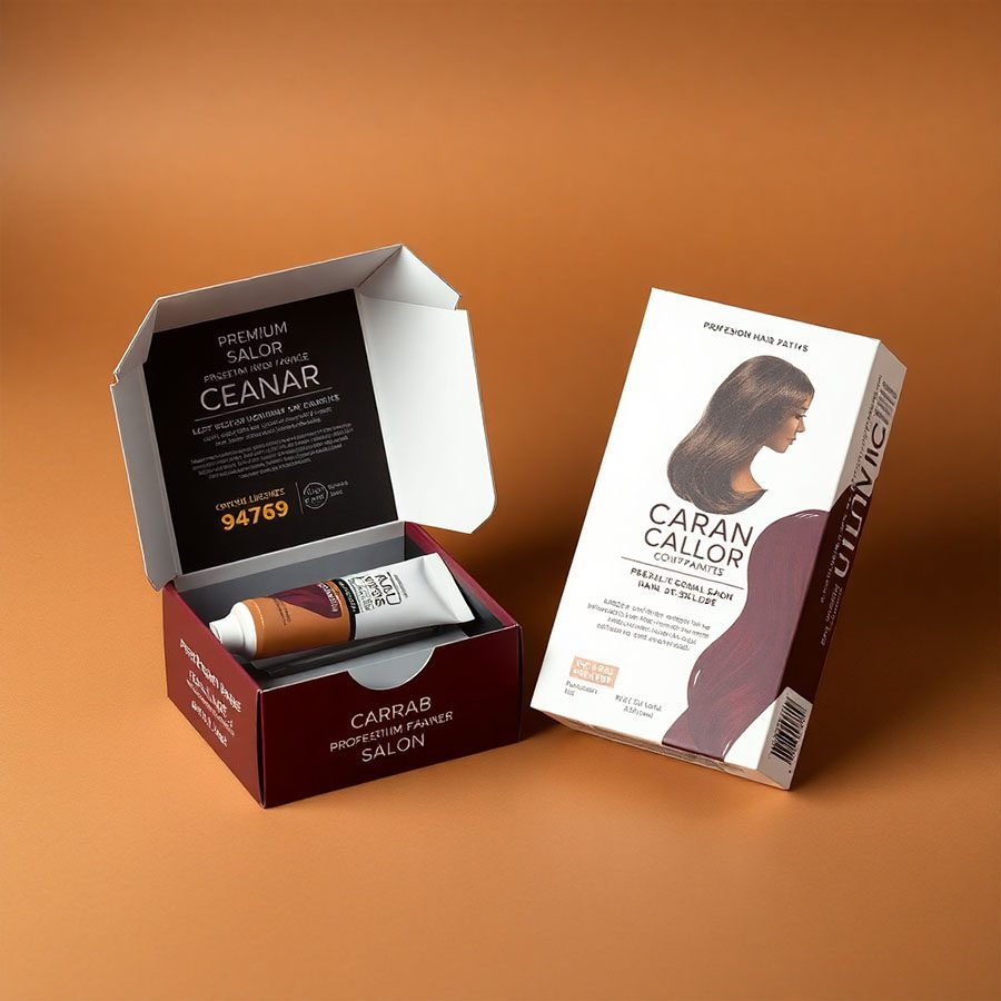 Luxury Hair Color Box packaging design