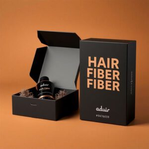 Custom Hair Fiber Packaging box with branding