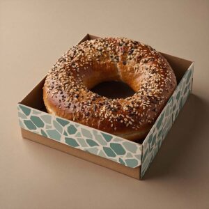 Custom-printed bagel boxes with bakery branding