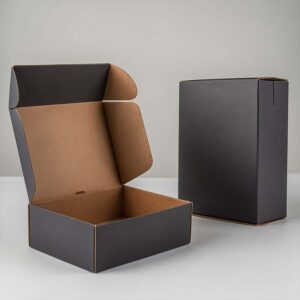 Sleek black mailer boxes for premium packaging