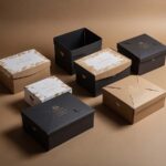 Matte black mailer boxes with minimalist design