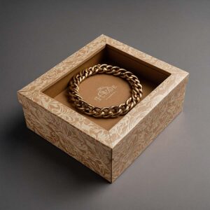 High-quality jewelry box for anklets with gold foil