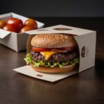 Personalized burger boxes for takeout and delivery