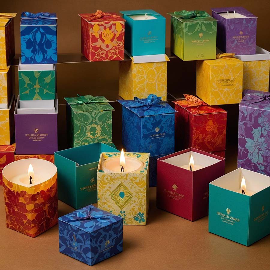 Eco-friendly custom candle boxes with window