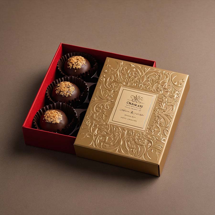 Elegant gift-style chocolate packaging