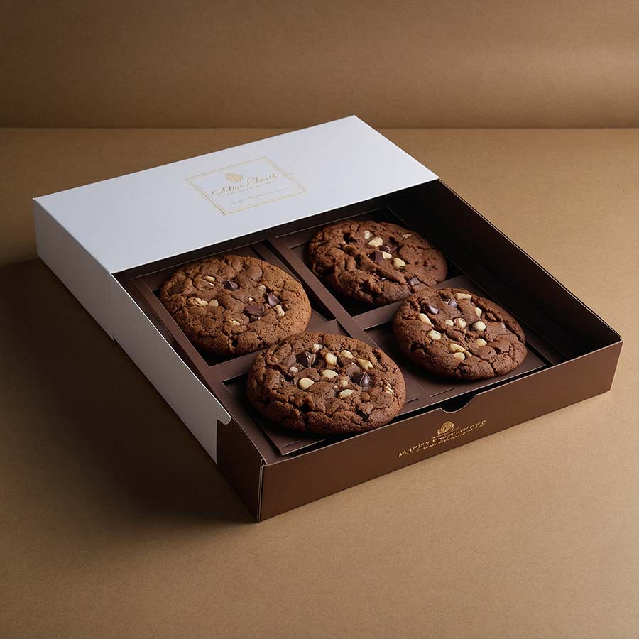 Bakery-style cookie packaging with custom branding