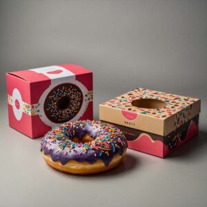 Custom donut boxes with window display