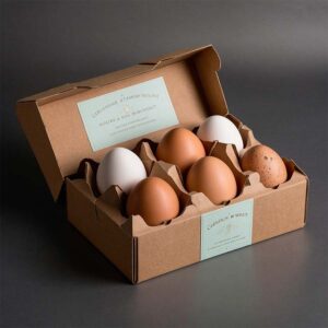 Custom egg box with eco-friendly material and branding