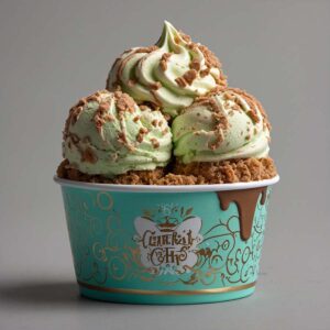 Colorful custom ice cream cups with logo