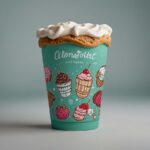 Branded custom ice cream cups with lid