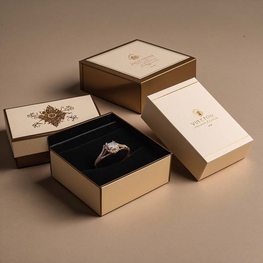 Luxury custom jewelry boxes with elegant design