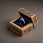 Elegant custom ring box with velvet interior