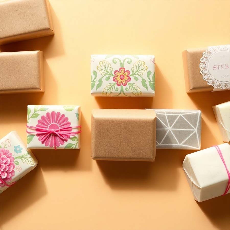 Eco-friendly soap wrapping paper for handmade soaps