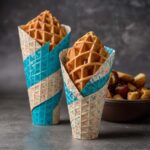 Personalized waffle cone sleeve with logo