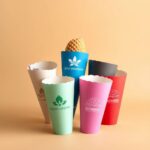 Custom Printed Waffle Cone Sleeves at Wholesale with Logo