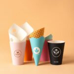 Custom Printed Waffle Cone Sleeves at Wholesale with Logo