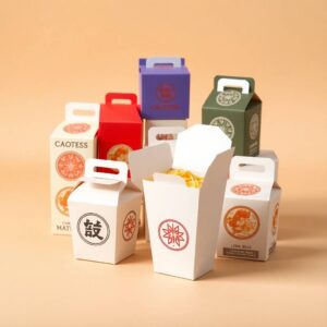 Custom Printed Chinese Take Out Boxes Wholesale with Logo