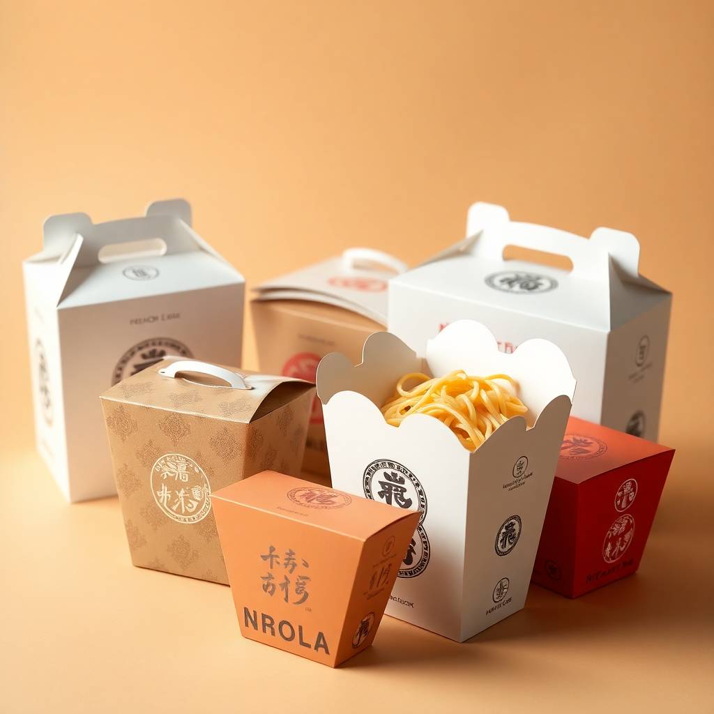 Custom Printed Chinese Take Out Boxes Wholesale with Logo
