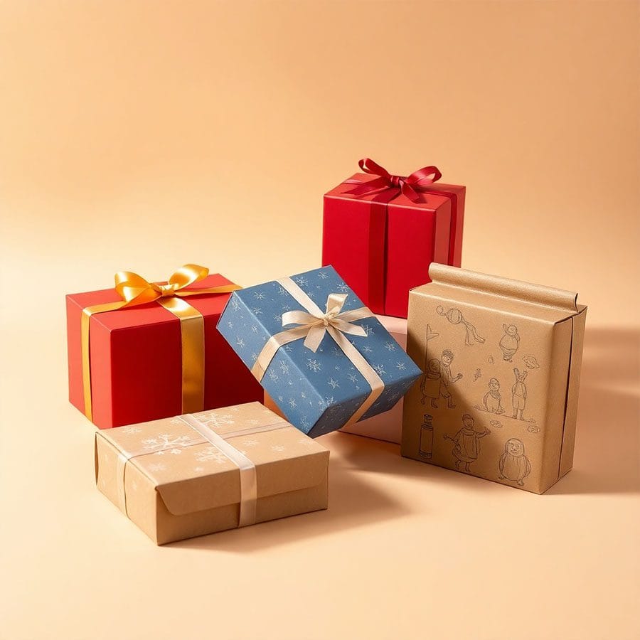Custom printed holiday boxes with lids