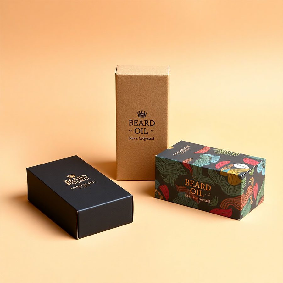 Durable beard oil packaging with premium finish