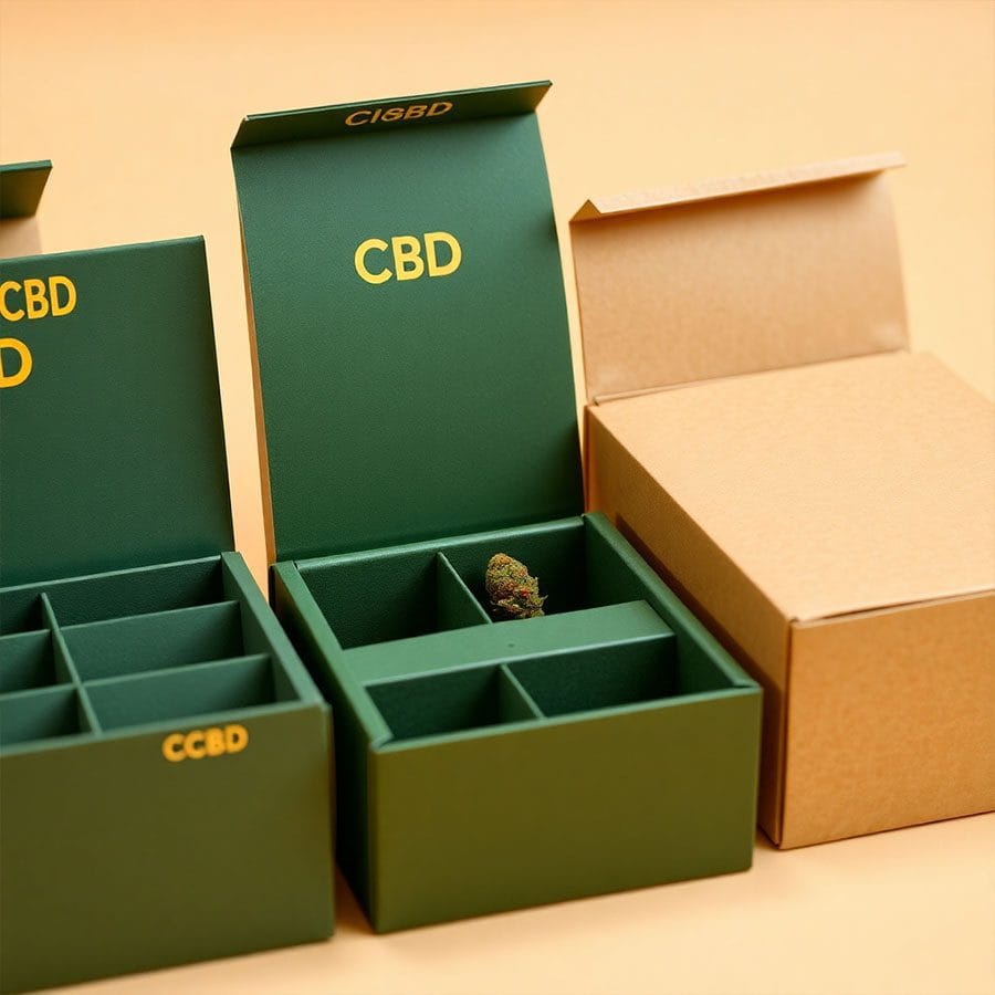 Eco-friendly CBD display packaging with custom printing