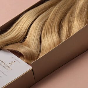 Luxurious hair extension packaging box with branding