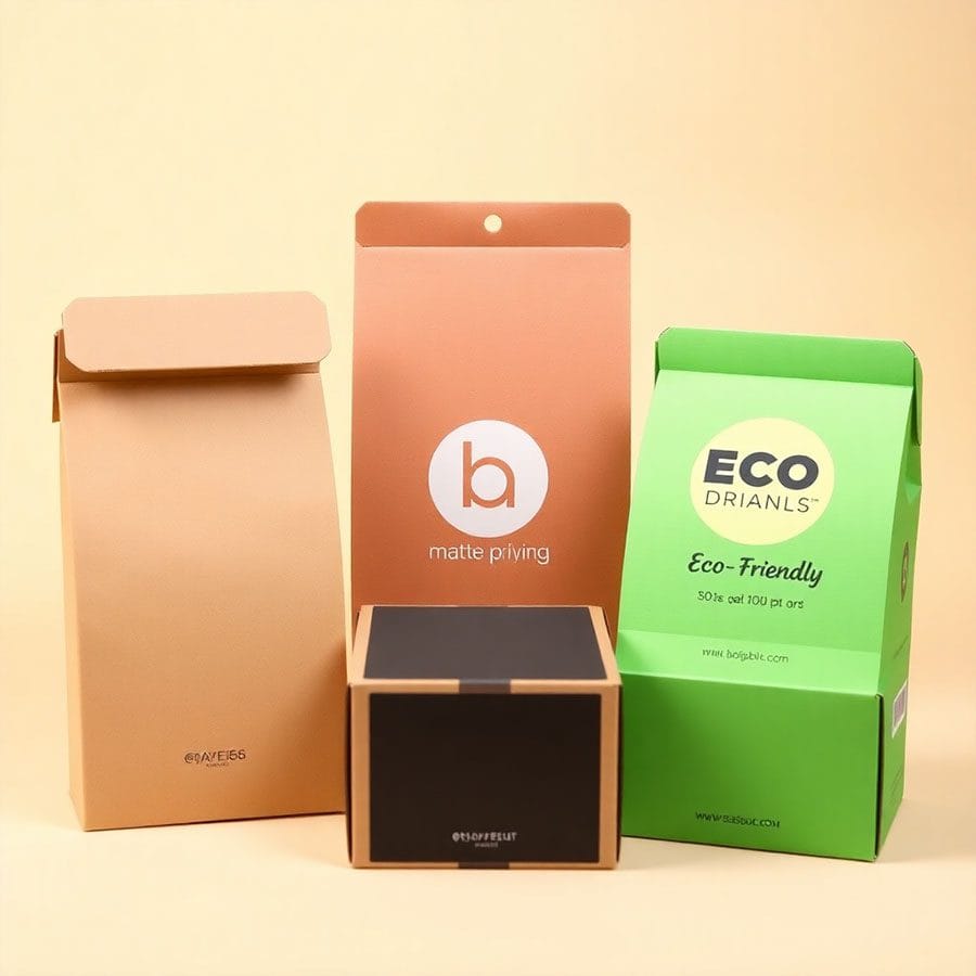 Recyclable kraft packaging boxes for retail