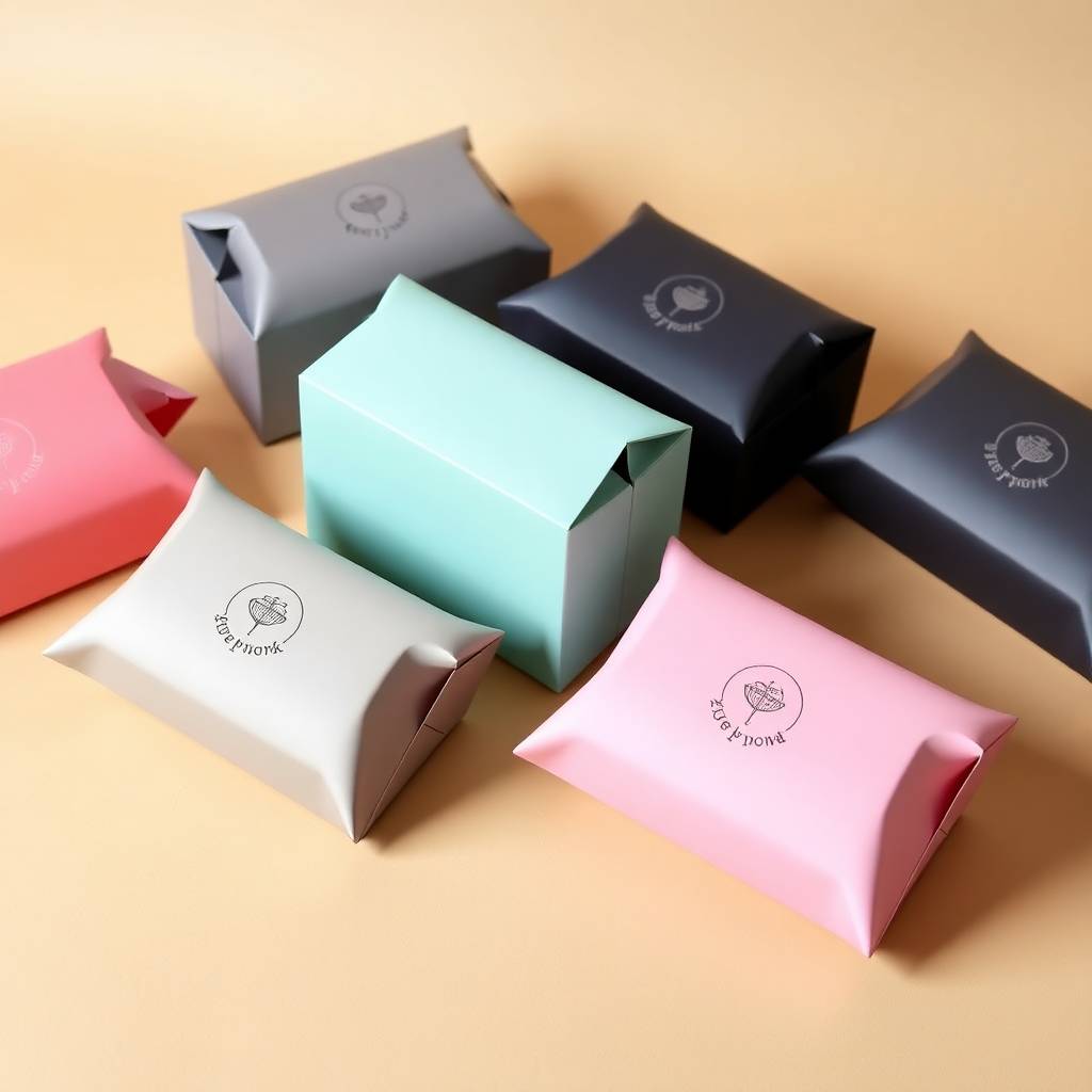 Order Printed Custom Pillow Boxes with Free Shipping