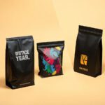 Matte finish custom printed Mylar bags with resealable zip