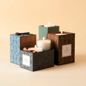 Custom Rigid Candle Boxes Packaging with Logo Wholesale