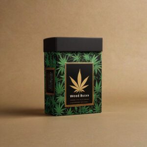 Custom weed packaging box with vibrant branding