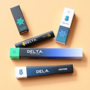 Sleek Delta 8 pre roll pack with custom branding