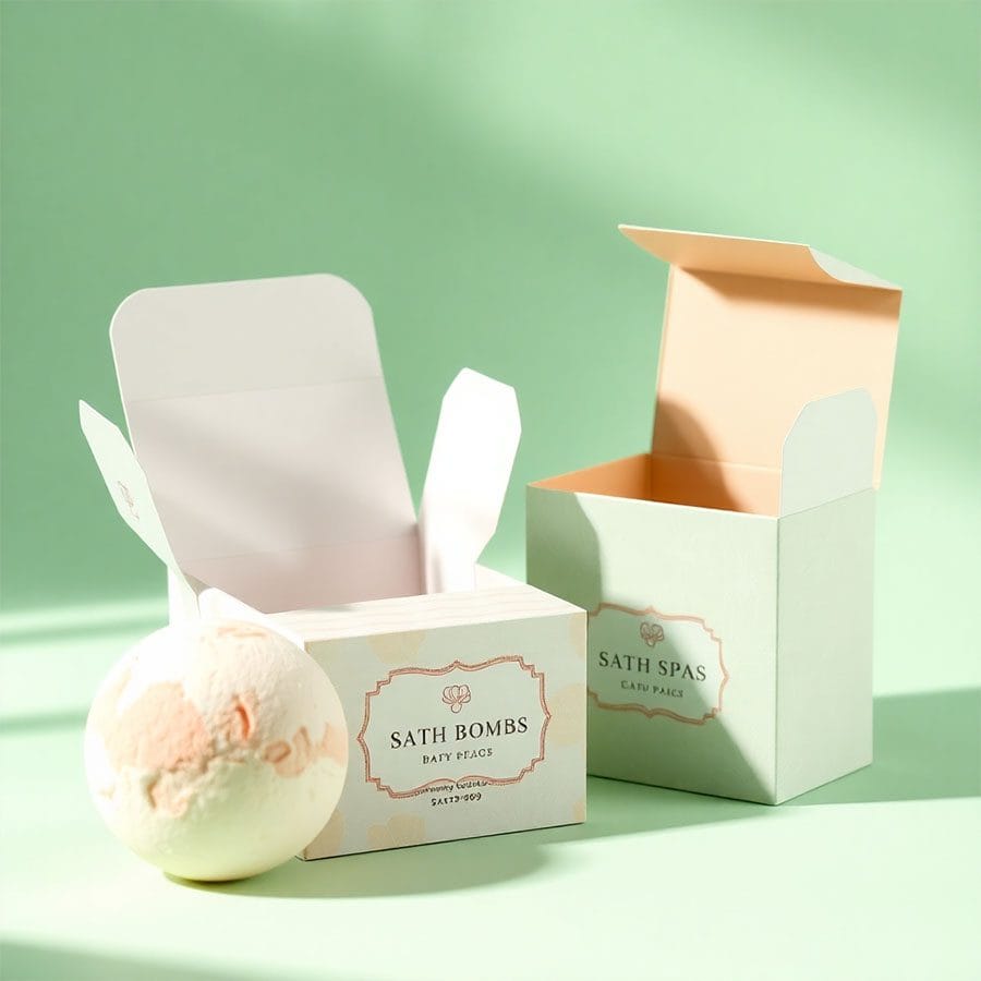 Kraft bath bomb packaging for handmade products