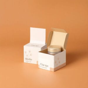 Matte black Cosmetic Cardboard Boxes with inserts
