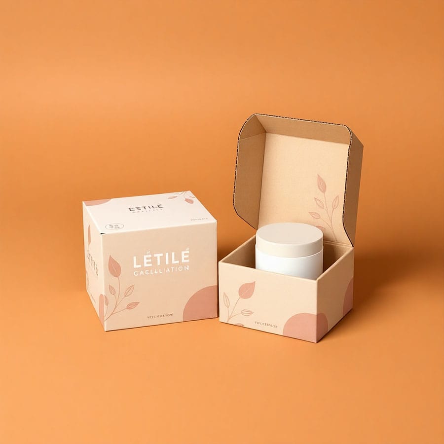 Eco-friendly Cosmetic Cardboard packaging in pastel tones