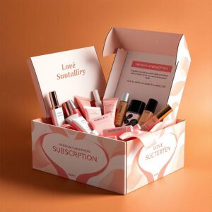 Premium cosmetic subscription boxes with elegant designs