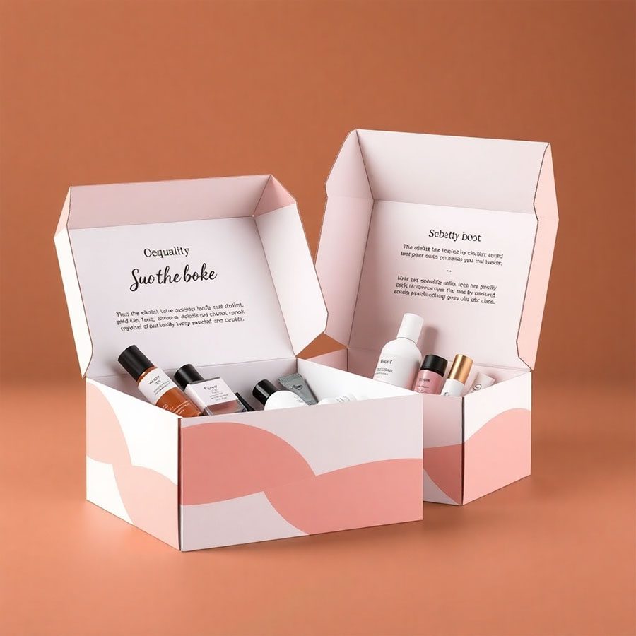 Custom cosmetic subscription boxes with brand logo