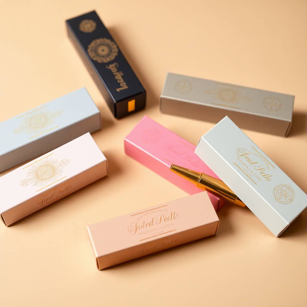 Custom Printed Gold Foil Mascara Boxes at Wholesale