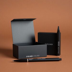 Custom printed eyeliner boxes in matte black