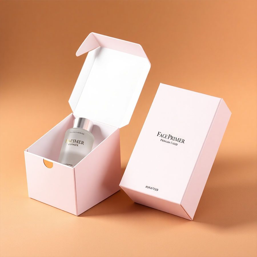 Printed Face Primer packaging with gold foil