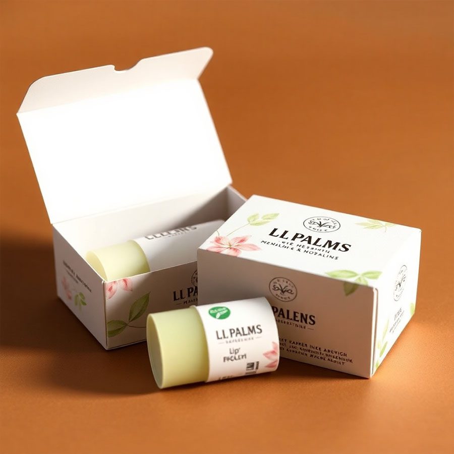 Countertop lip balm display box with branding