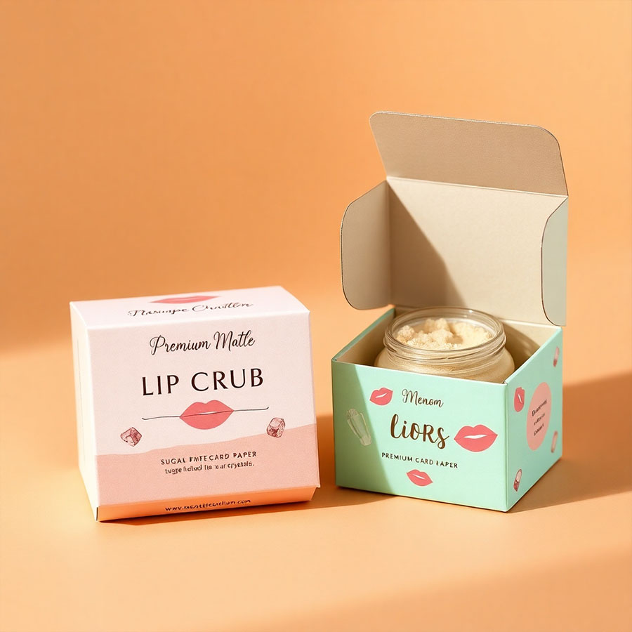 Kraft Lip Scrub packaging with logo