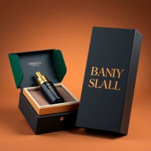 Custom Luxury Cosmetic Packaging with gold foil