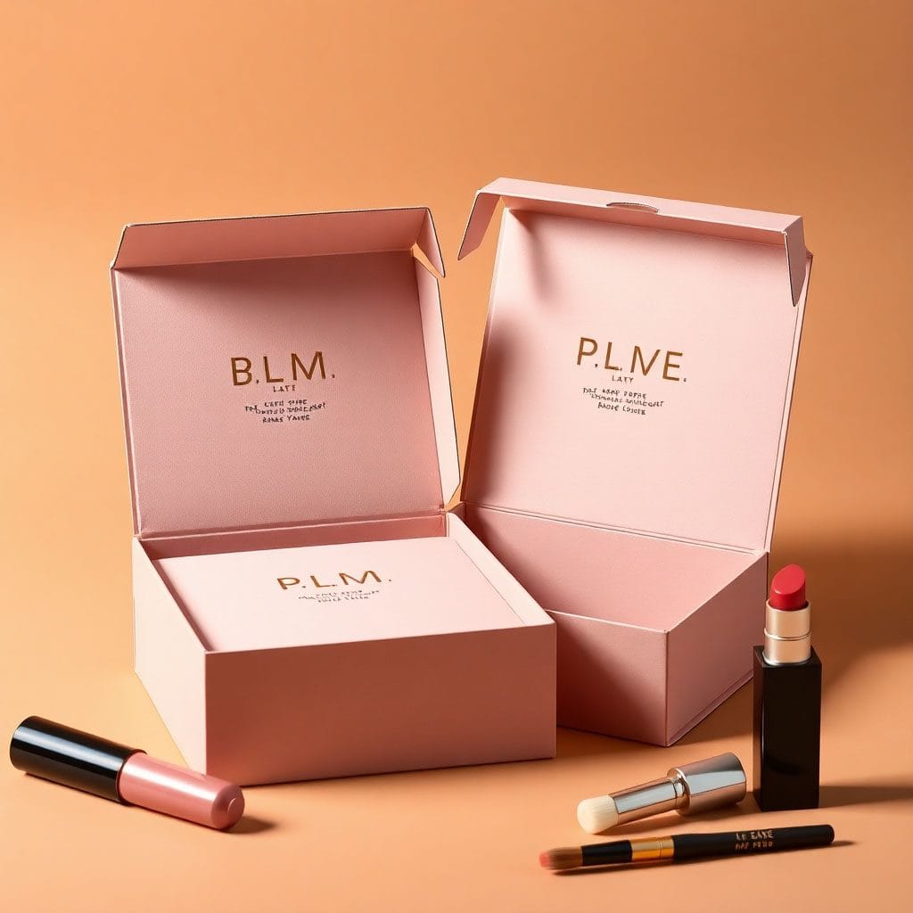 Branded custom cosmetic packaging for lipsticks