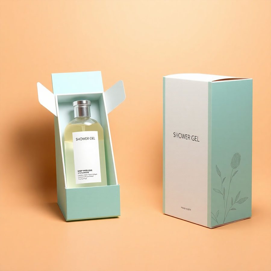 Luxury shower gel packaging design