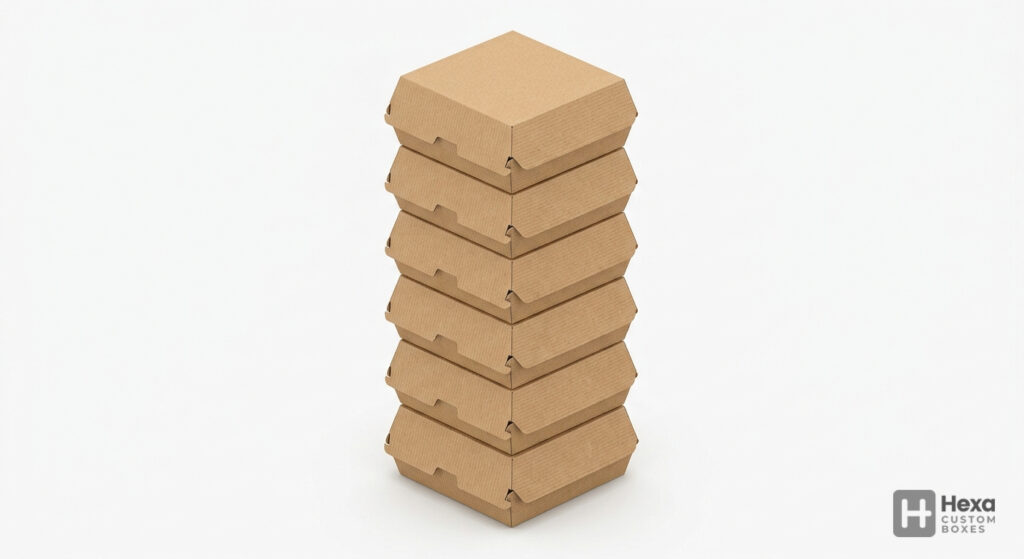 GSM Paper Weight Explained: Guide for Your Food Business 3 This category is about "Compression Strength." A visual of a perfectly stacked tower of boxes instantly proves the paper can handle the logistical reality of delivery.
