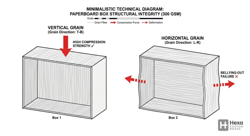 GSM Paper Weight Explained: Guide for Your Food Business 5 This is a complex mechanical concept that many clients miss. A cross-section visual is the only way to explain why horizontal grain leads to "bellying."