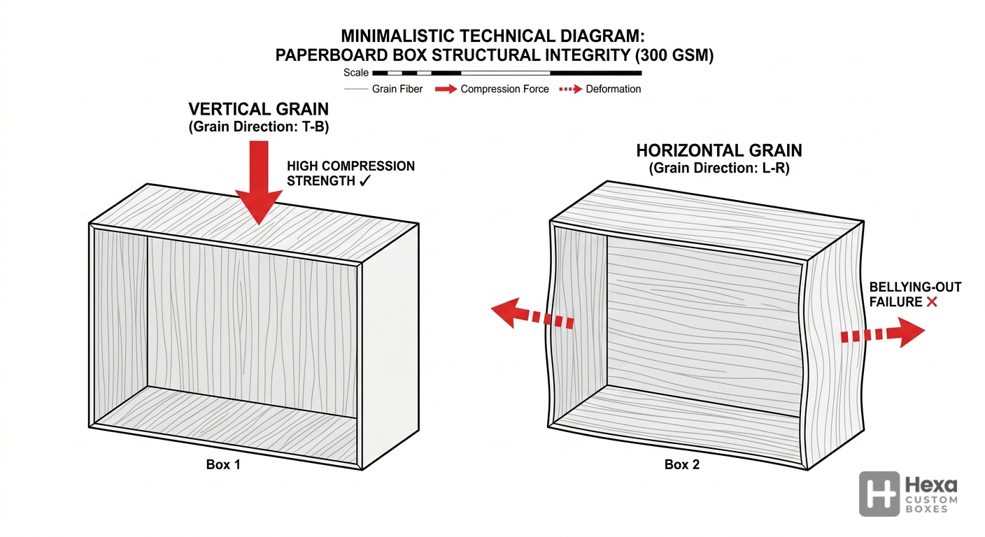 GSM Paper Weight Explained: Guide for Your Food Business 5 This is a complex mechanical concept that many clients miss. A cross-section visual is the only way to explain why horizontal grain leads to "bellying."