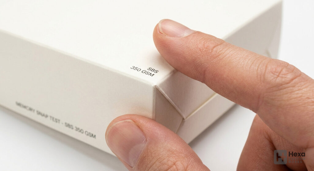 GSM Paper Weight Explained: Guide for Your Food Business 6 This is the most interactive, actionable part of the entire post. Showing the exact test encourages the user to physically replicate it.