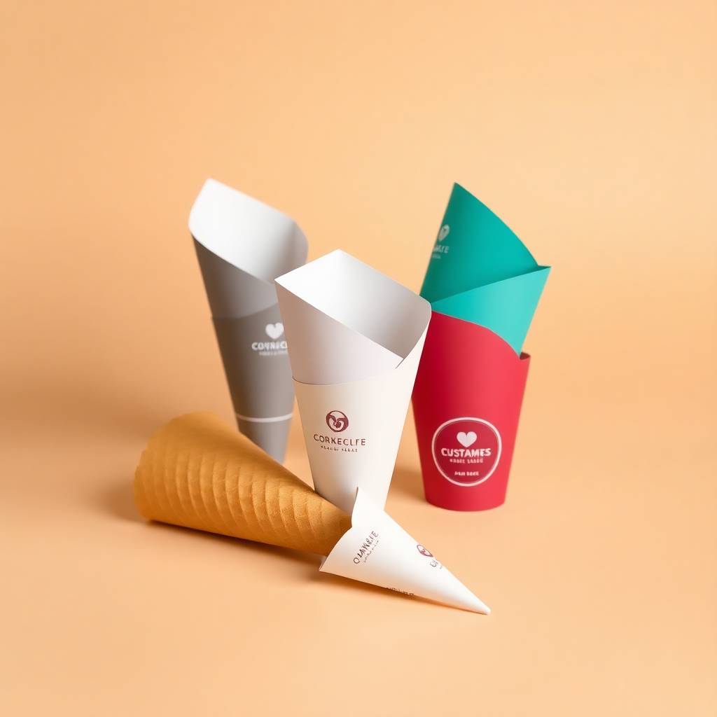 Printed Custom Cone Sleeves with Logo at Wholesale